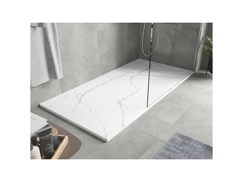 Mexen Hugo base de duche retangular SMC 170 x 90 cm, pedra branca - 42159017