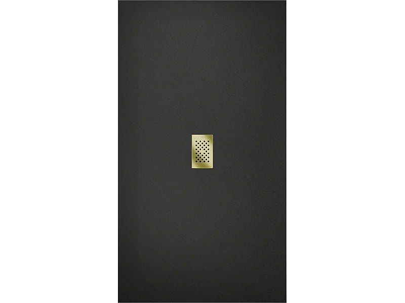 Mexen Hugo receveur de douche rectangulaire SMC 160 x 100 cm, noir, cache doré - 42701016-G