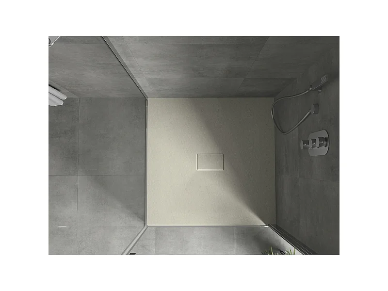 Mexen Hugo vierkante douchebak SMC 100 x 100 cm, beige - 42691010