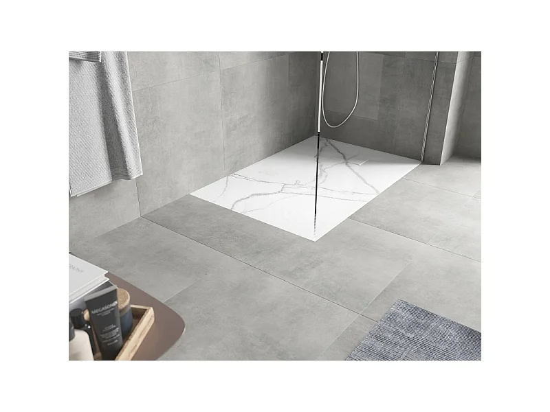 Mexen Hugo base de duche retangular SMC 130 x 70 cm, pedra branca - 42157013