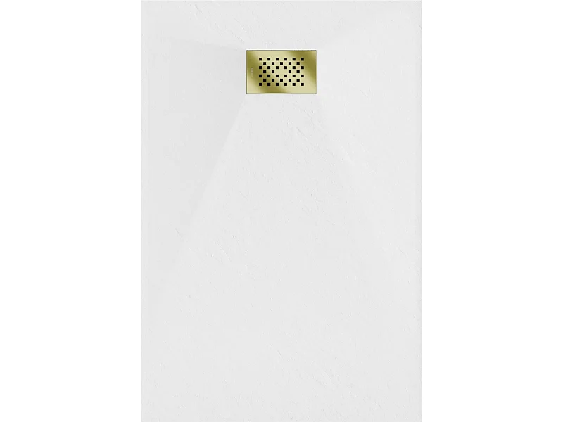 Mexen Hugo brocal rectangular SMC 100 x 90 cm, blanco, cubierta dorada - 42109010-G