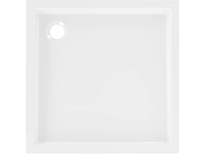 Mexen Flow+ kvadratisk brusekar 80 x 80 cm, hvid glans - 46S108080H