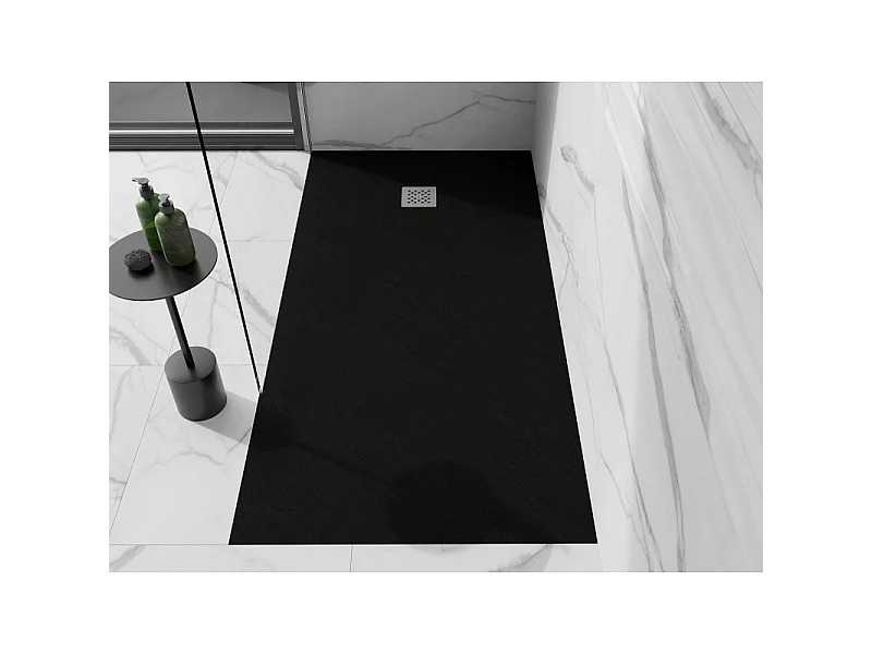 Mexen Stone+ piatto doccia rettangolare in composito 160 x 80 cm, nero - 44708016