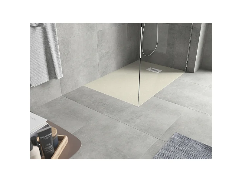 Mexen Hugo receveur de douche rectangulaire SMC 100 x 90 cm, beige, cache blanc - 42699010-W