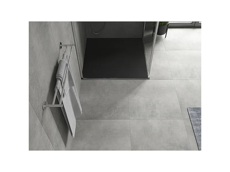 Mexen Hugo kvadratisk brusebund SMC 80 x 80 cm, sort - 42708080