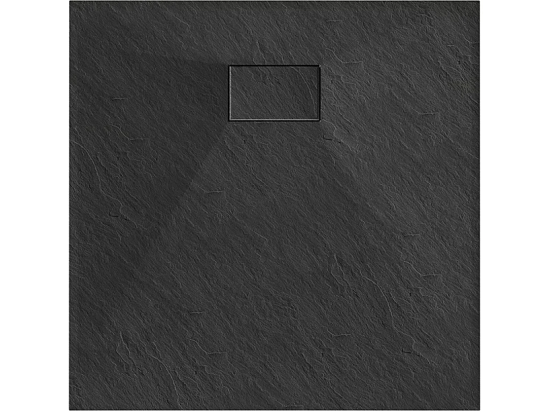 Mexen Hugo kvadratisk brusebund SMC 80 x 80 cm, sort - 42708080