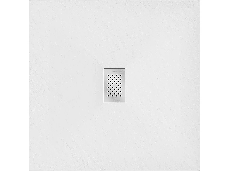 Mexen Hugo receveur de douche carré SMC 100 x 100 cm, blanc, cache inox - 42101010-X