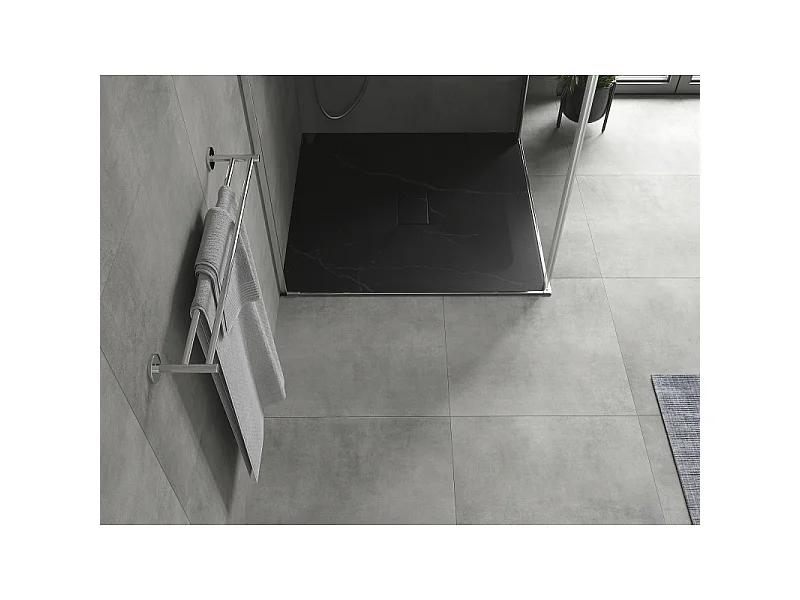 Mexen Hugo receveur de douche carré SMC 100 x 100 cm, pierre noire - 42751010