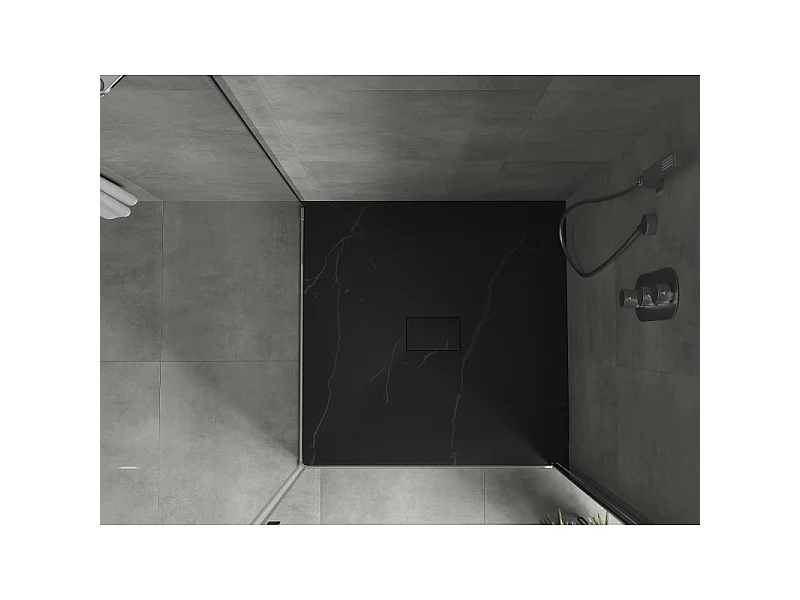 Mexen Hugo receveur de douche carré SMC 100 x 100 cm, pierre noire - 42751010
