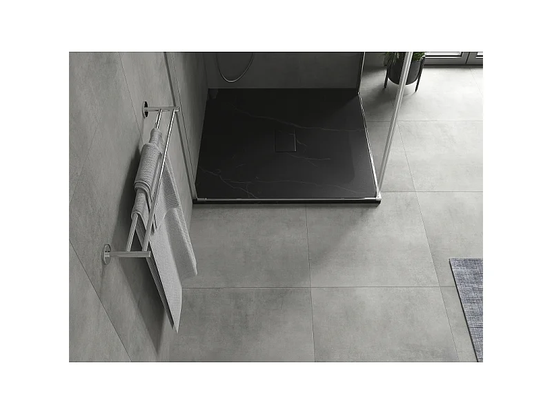 Mexen Hugo receveur de douche carré SMC 100 x 100 cm, pierre noire - 42751010