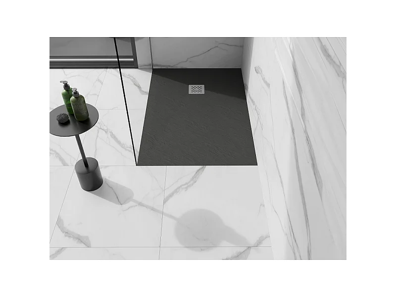 Mexen Stone+ plato de ducha rectangular de composite 140 x 70 cm, antracita - 44717014
