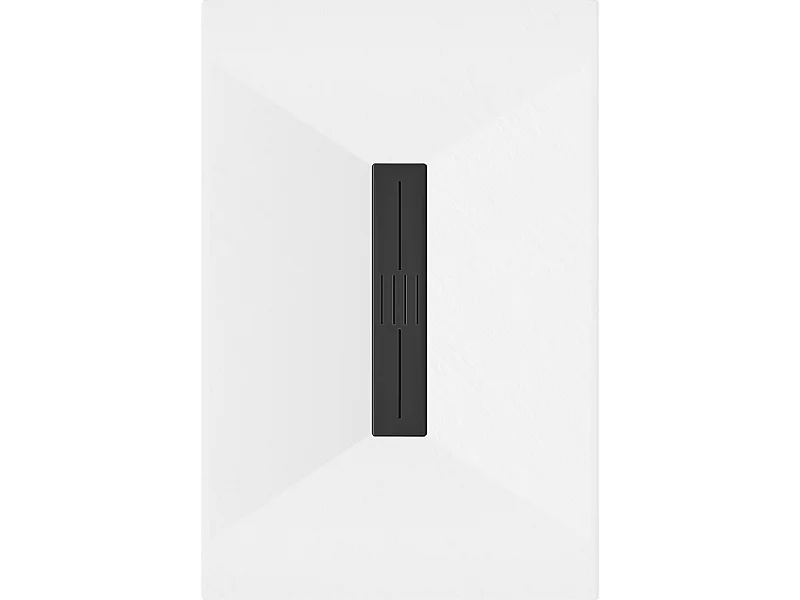 Mexen Toro plato de ducha rectangular SMC 130 x 70 cm, blanco, cubierta negra - 43107013-B