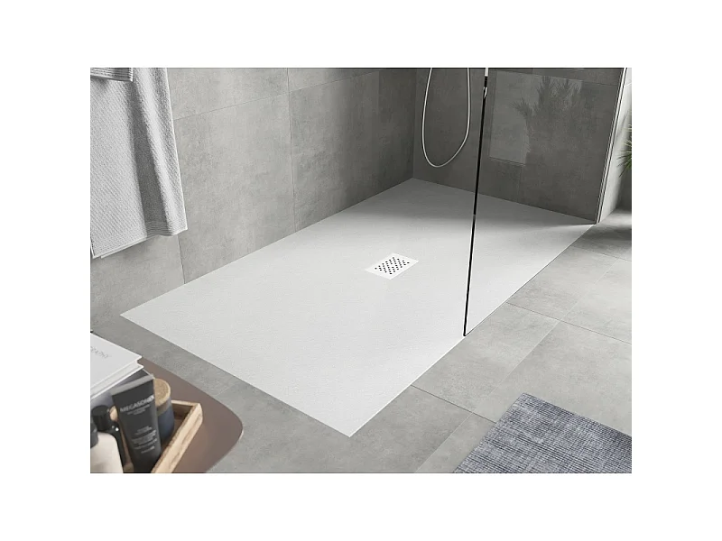 Mexen Hugo receveur de douche rectangulaire SMC 160 x 100 cm, blanc, cache blanc - 42101016-W