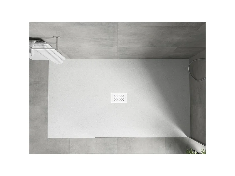 Mexen Hugo receveur de douche rectangulaire SMC 160 x 100 cm, blanc, cache blanc - 42101016-W