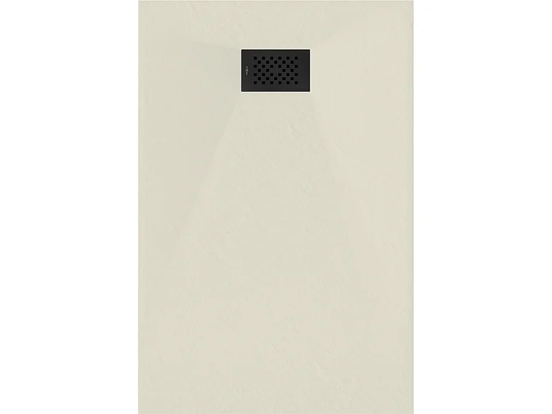 Mexen Hugo rechteckige Duschwanne SMC 100 x 90 cm, beige, schwarze Abdeckung - 42699010-B
