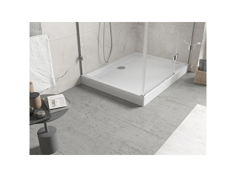 Mexen Flow+ rechthoekige douchebak 90 x 70 cm, wit glans - 46R107090H