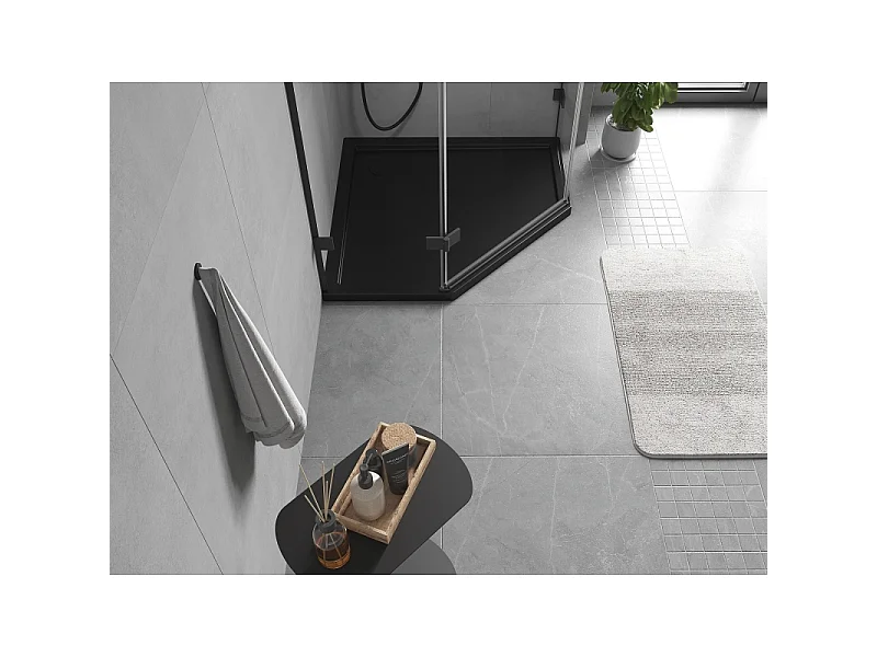Mexen Flow brodzik pentagonal slim 90 x 90 cm, negro mate - 46P709090
