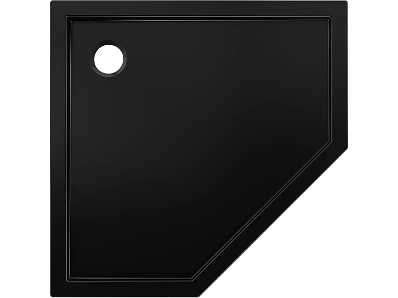 Mexen Flow brodzik pentagonal slim 90 x 90 cm, negro mate - 46P709090