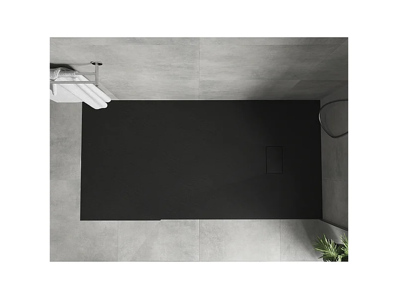 Mexen Hugo rechteckige Duschwanne SMC 180 x 80 cm, schwarz - 42708018