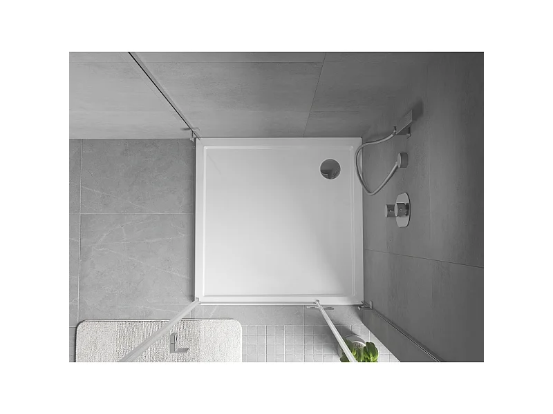 Mexen Flow vierkante douchebak slim 90 x 90 cm, witte glans - 46S109090