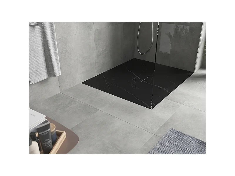 Mexen Hugo receveur de douche rectangulaire SMC 120 x 100 cm, pierre noire - 42751012