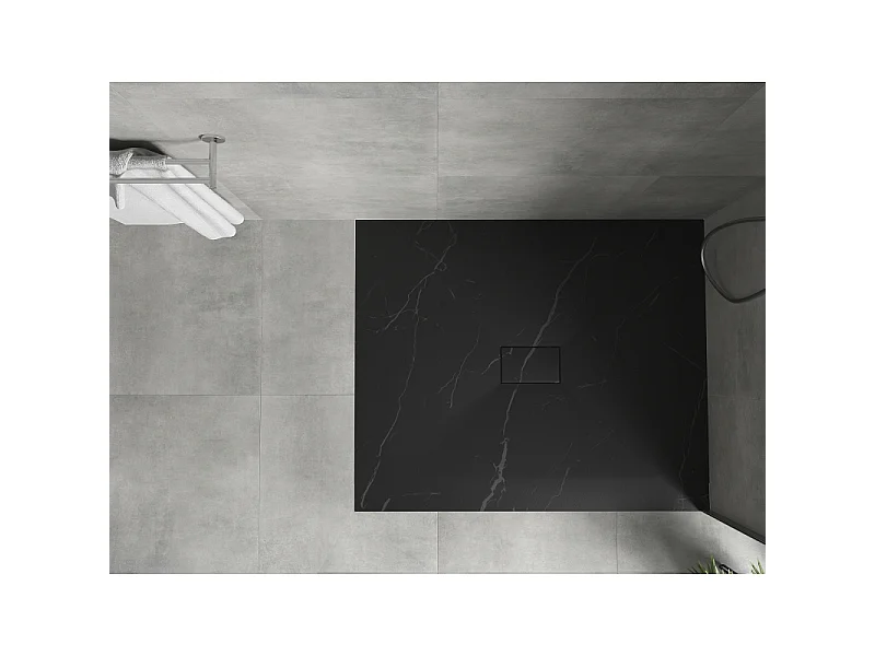 Mexen Hugo receveur de douche rectangulaire SMC 120 x 100 cm, pierre noire - 42751012