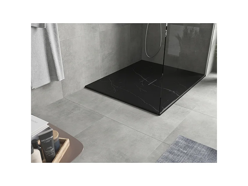 Mexen Hugo receveur de douche rectangulaire SMC 120 x 100 cm, pierre noire - 42751012