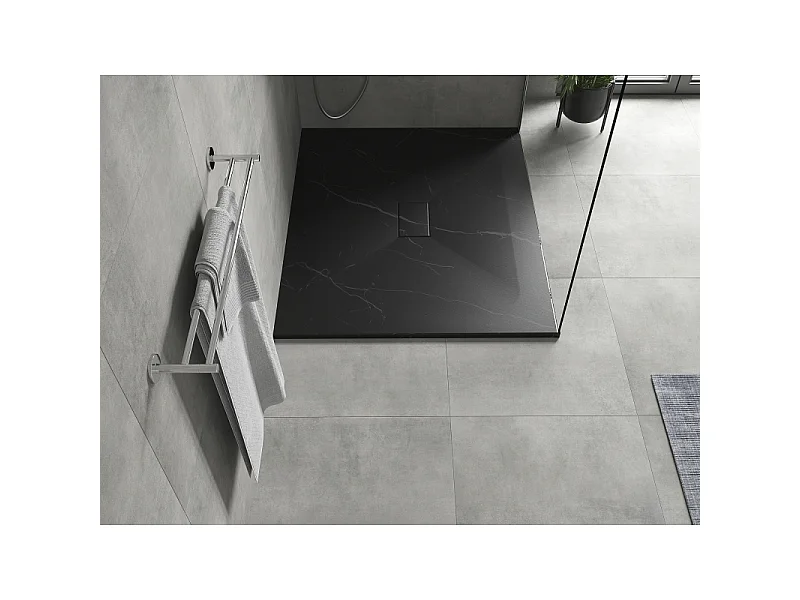 Mexen Hugo receveur de douche rectangulaire SMC 120 x 100 cm, pierre noire - 42751012