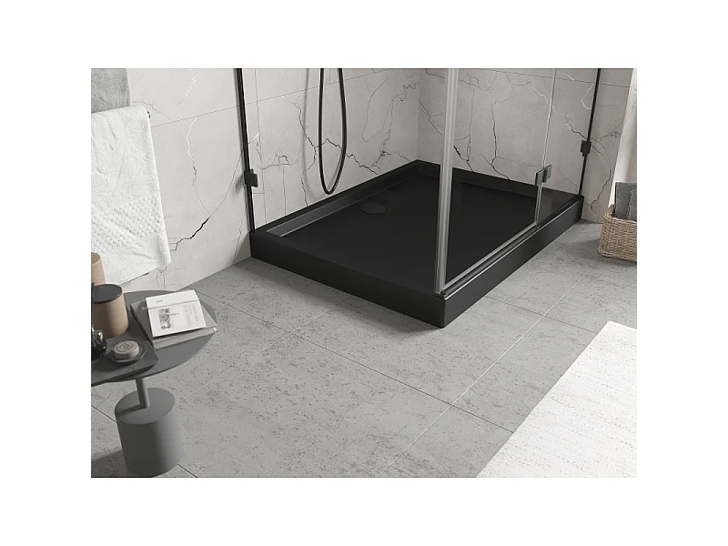 Mexen Flow+ rechteckige Duschwanne 110 x 90 cm, schwarzmatt - 46R709011H