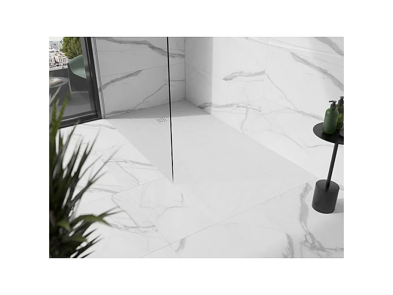 Mexen Stone+ plato de ducha composite rectangular 200 x 90 cm, blanco, cubierta blanca - 44109020-W