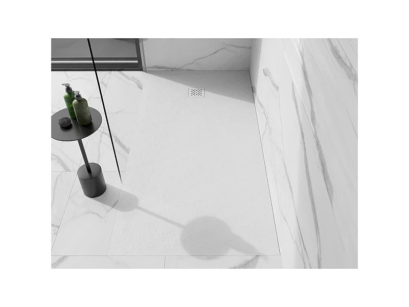 Mexen Stone+ plato de ducha composite rectangular 200 x 90 cm, blanco, cubierta blanca - 44109020-W