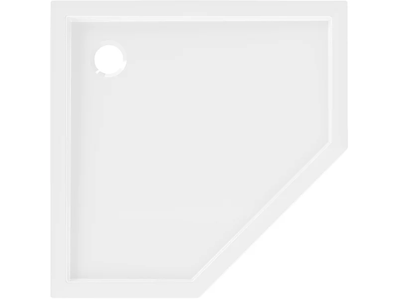 Mexen Flow receveur de douche pentagonal slim 100 x 100 cm, blanc brillant - 46P101010