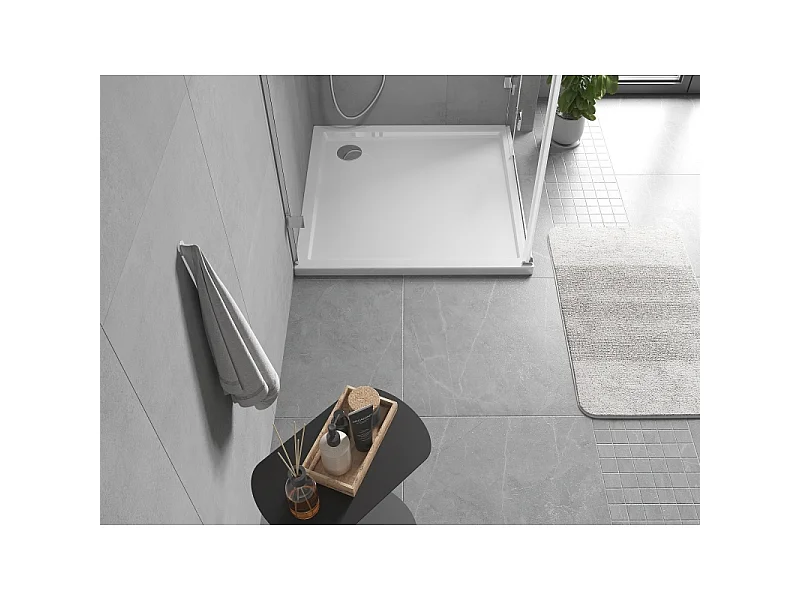 Mexen Flow Duschwanne quadratisch Slim 100 x 100 cm, weiß glänzend - 46S101010