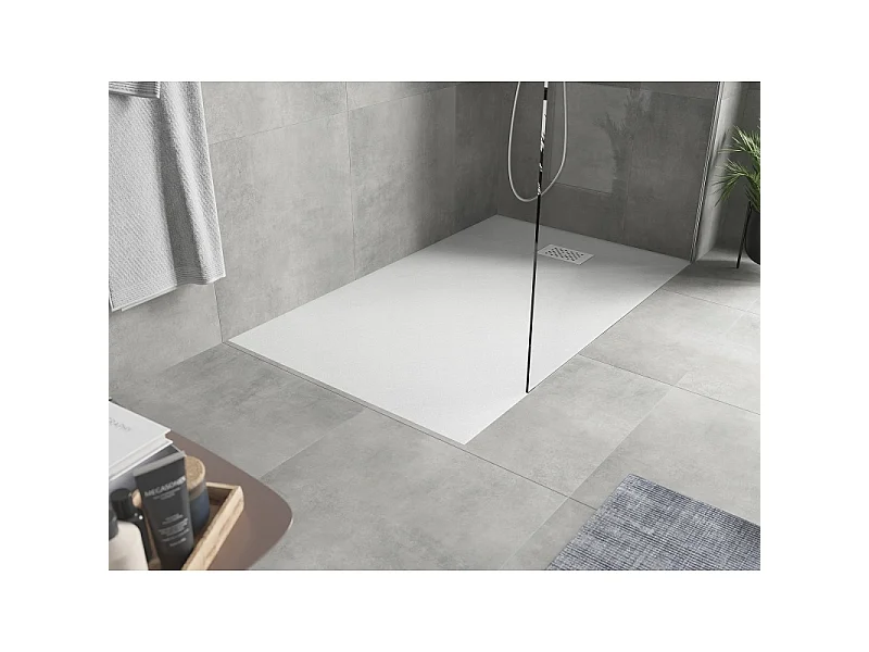 Mexen Hugo rectangular SMC shower tray 160 x 90 cm, white, white cover - 42109016-W