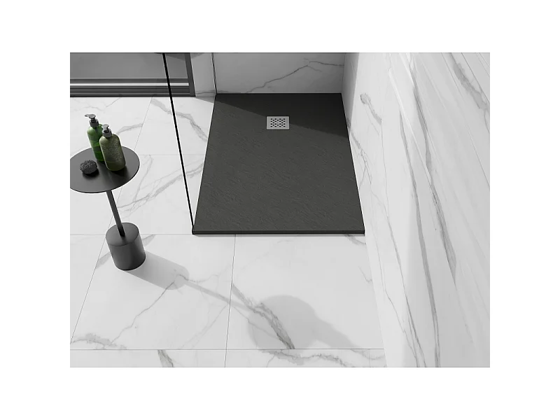 Mexen Stone+ plato de ducha rectangular de composite 110 x 80 cm, antracita - 44718011