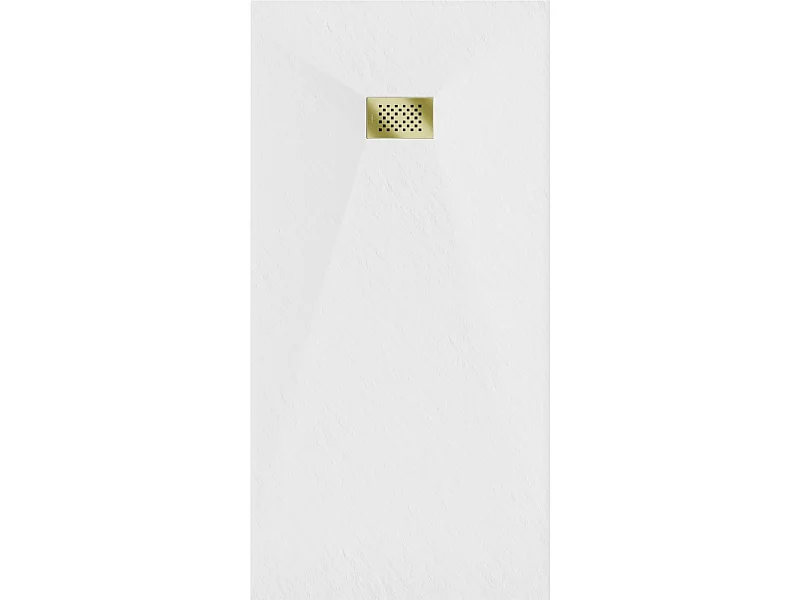 Mexen Hugo receveur de douche rectangulaire SMC 180 x 90 cm, blanc, cache doré - 42109018-G