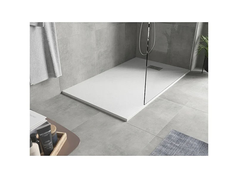 Mexen Hugo brodzik prostokątny SMC 160 x 70 cm, biały, maskownica inox - 42107016-X