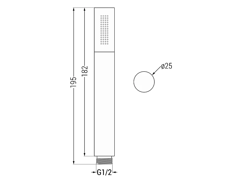 Mexen R-70 1-funktions bruserhåndtag, sort - 79570-70