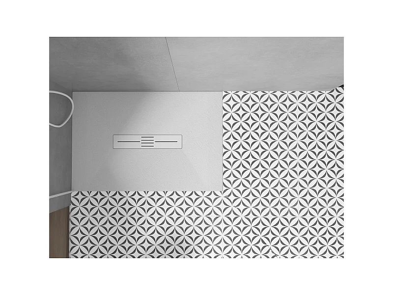 Mexen Toro receveur rectangulaire SMC 130 x 80 cm, blanc, cache blanc - 43108013-W