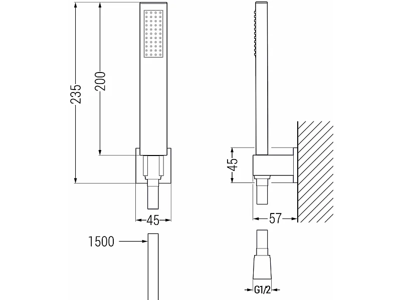 Mexen R-02 ensemble de douche à point blanc - 785005050-20