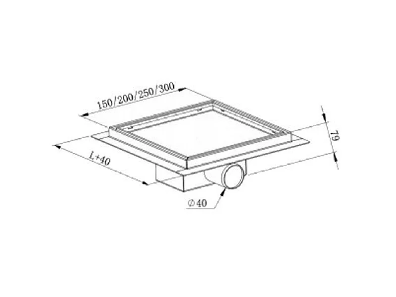 Mexen Flat-Q M13 quadratische Bodenablauf 15 x 15 cm, gold - 1510015