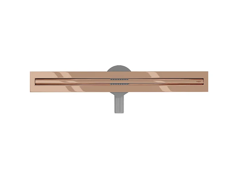 Mexen Flat 360° Slim ralo linear giratório 50 cm, ouro rosa - 1641050