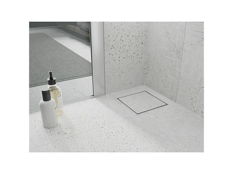 Mexen Flat-Q M13 vloerput vierkant 12 x 12 cm, wit - 1210012