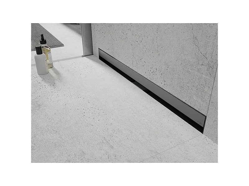 Mexen Flat Wall linear wall drain 2-in-1 110 cm, gun gray brushed - 1E30110