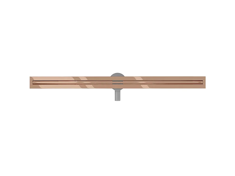 Mexen Flat 360° Slim drehbarer Linienablauf 140 cm, Roségold - 1641140
