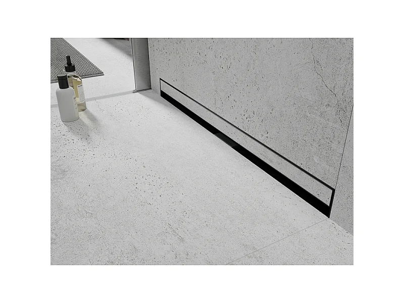 Mexen Flat Wall Linear Wall Drain 2-in-1 70 cm, Black - 1730070