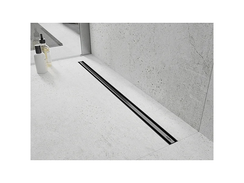 Mexen Flat 360° Slim Rotating Linear Drain 160 cm, Gun Gray Brushed - 1E41160