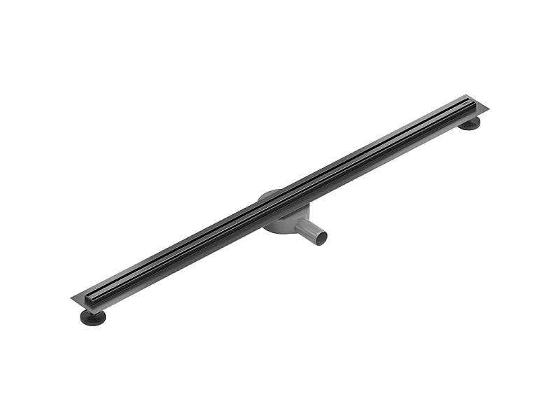 Mexen Flat 360° Slim Rotating Linear Drain 160 cm, Gun Gray Brushed - 1E41160