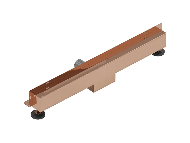 Mexen Flat Wall 2-in-1 Wall Linear Drain 70 cm, Rose Gold - 1630070
