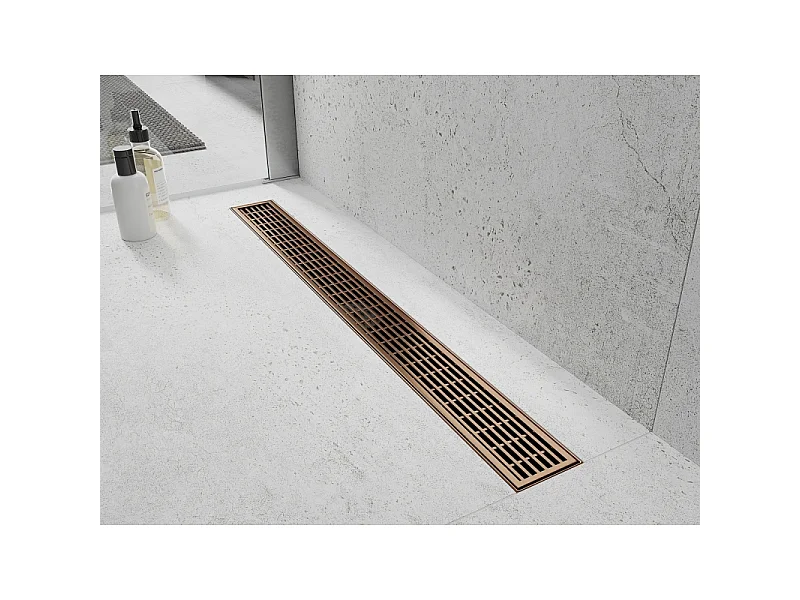 Mexen Flat M33 lineaire afvoer 70 cm, geborsteld koper - 1C33070-15
